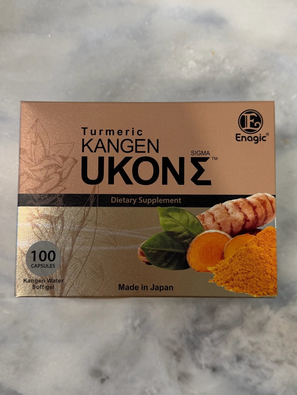New Enagic Kangen Ukon Turmeric Capsules Organic , 100-Pack Exp 2028